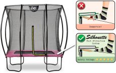 Батут з сіткою EXIT Silhouette 153 x 214 см pink